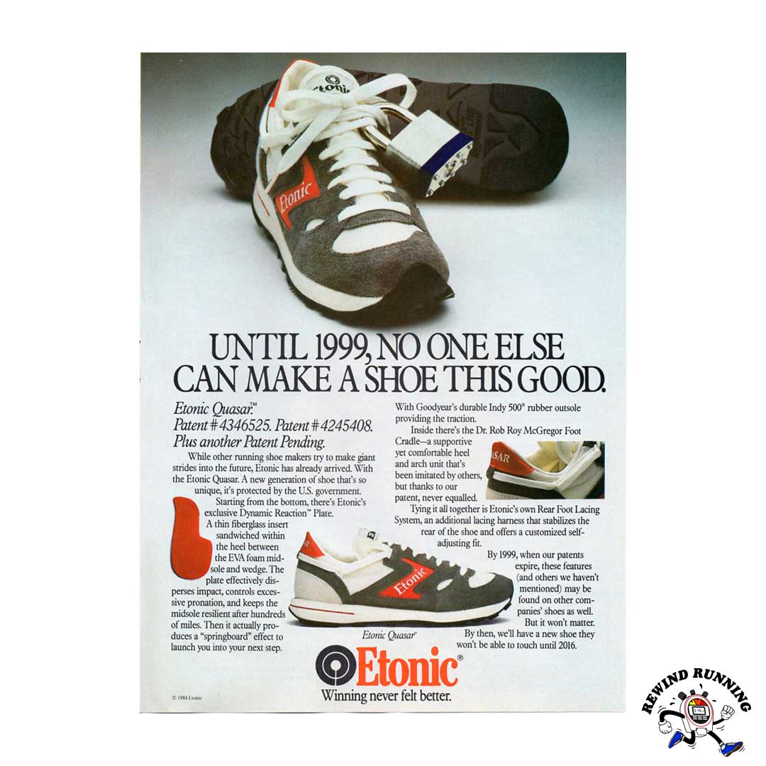 Etonic Quasar 1984 Vintage Running Shoes 80s Sneakers Print Ad
