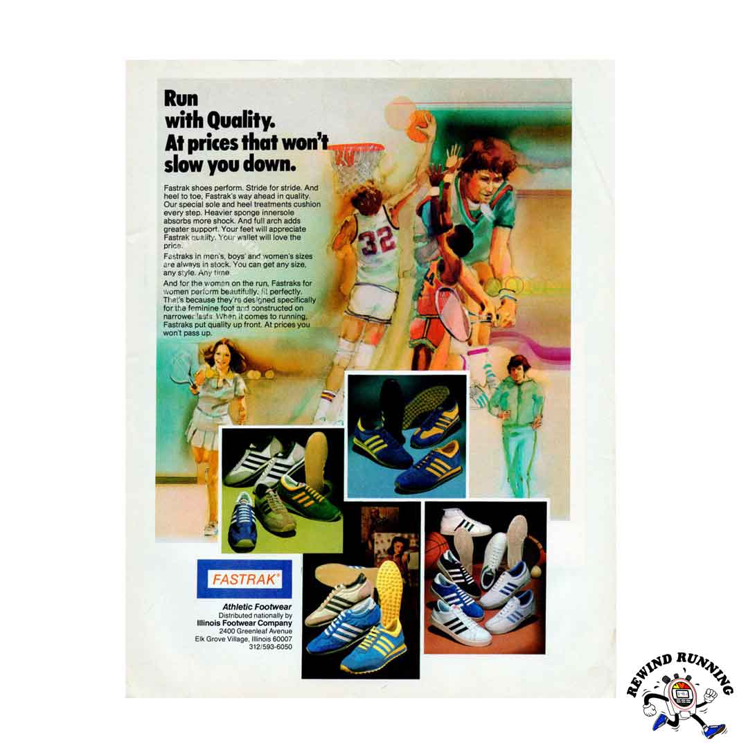 FASTRAK adidas style 1978 Vintage Running Shoes Sneaker Print Ad