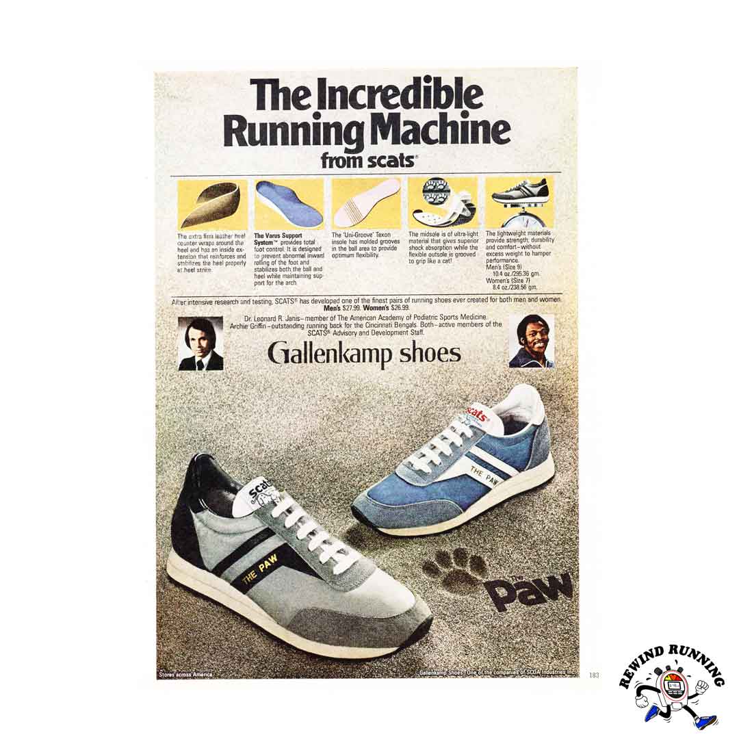 Gallenkamp SCATS Paw Vintage 1980 Running Shoes Sneaker Print Ad