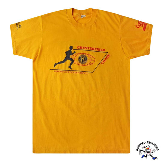 KangaROOS Sneakers Vintage 80s Chesterfield Chase Men's Yellow Running T-shirt Size XL