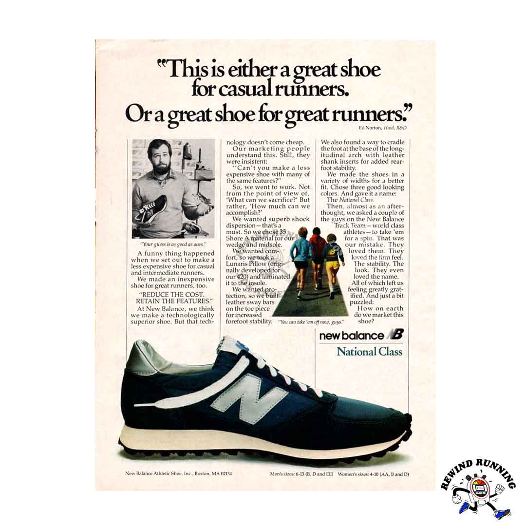 New Balance National Class Vintage Running Shoes 80s Sneaker Print Ad from 1981