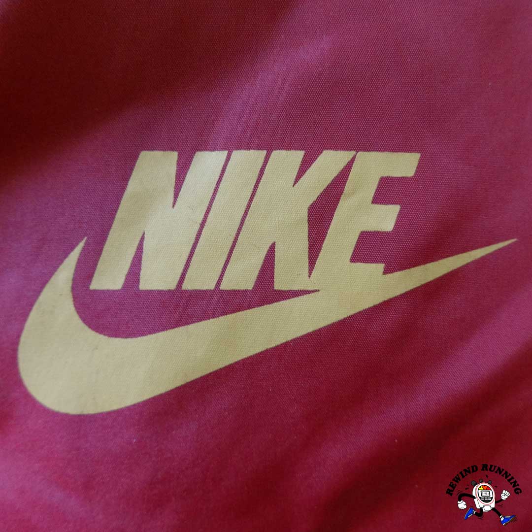 Nike Vintage Men's M 'Orange Tag' Burgundy Tan Windbreaker 70s 80s Zip Pullover Track Jacket Nike Logo