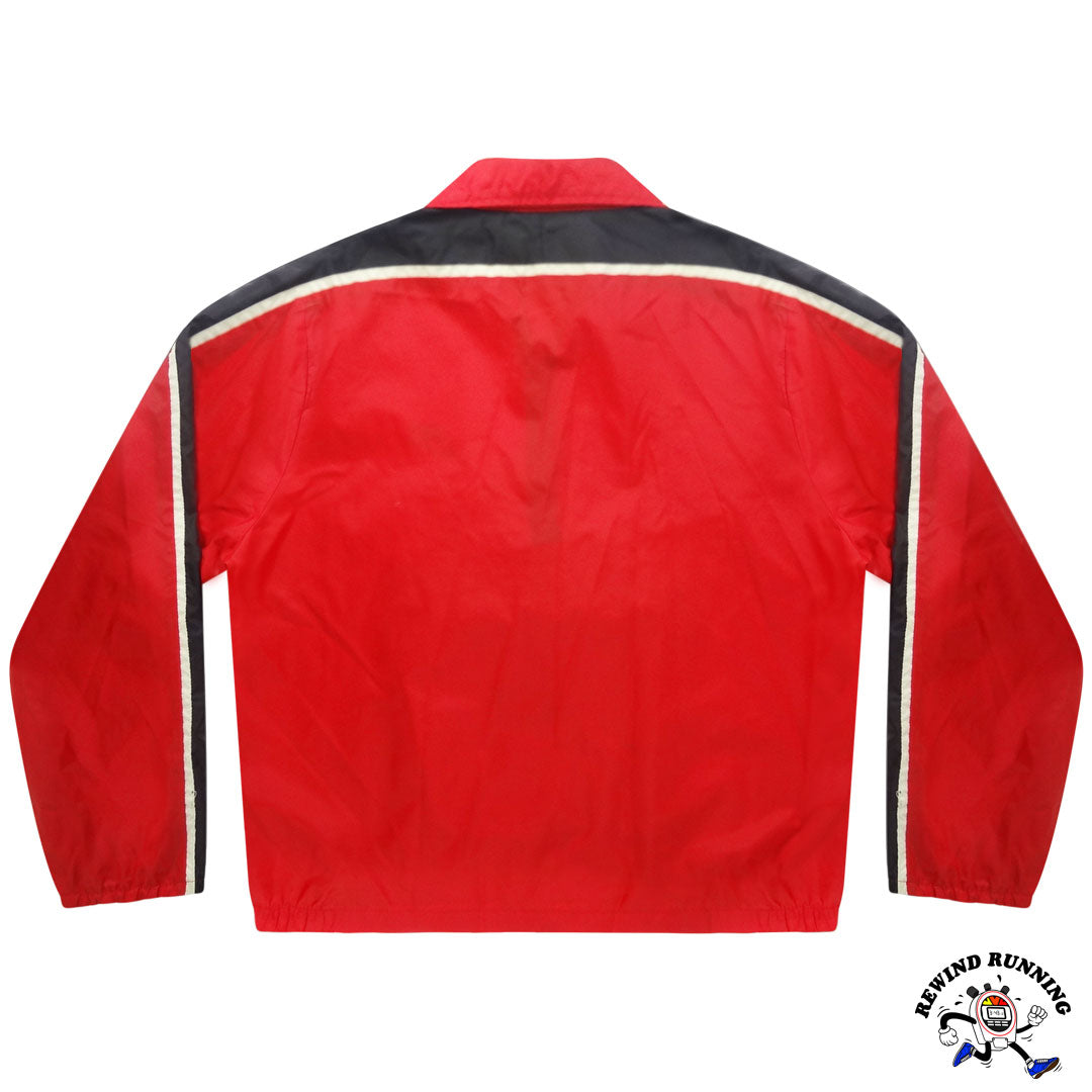 Nike Vintage Men's L 'Blue Tag' Red Black White Windbreaker 80s Zip Pullover Track Jacket Back