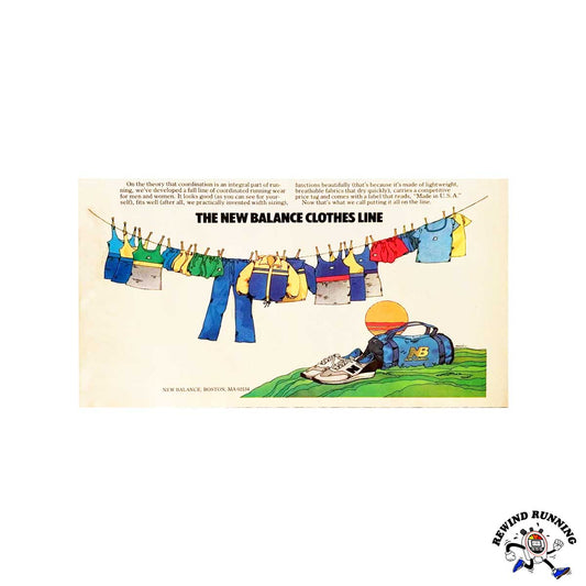 The New Balance Clothes Line Vintage 1980 Print Ad