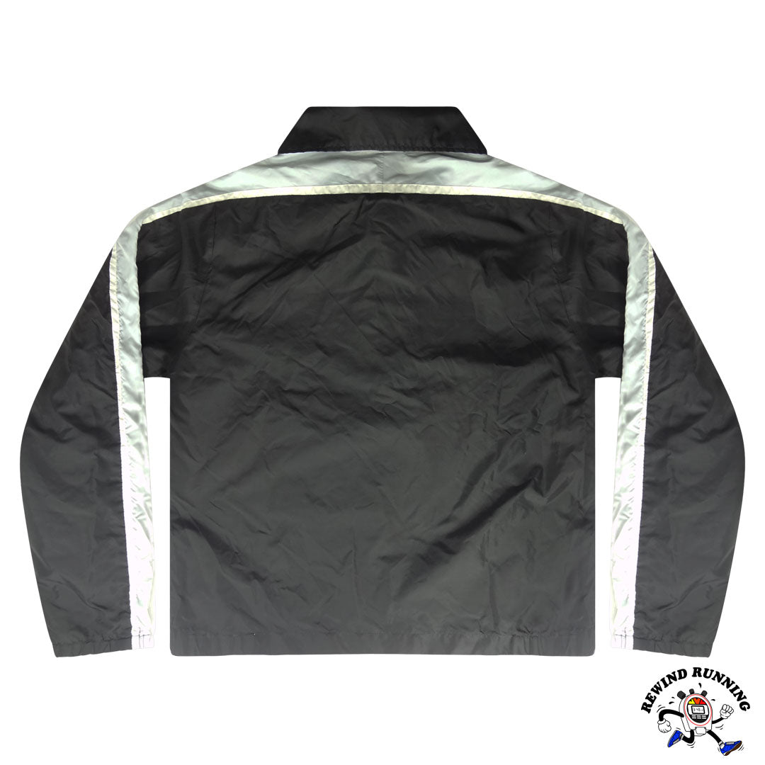 Nike Vintage Men's Black Gray White 80s Track Jacket Nike Back