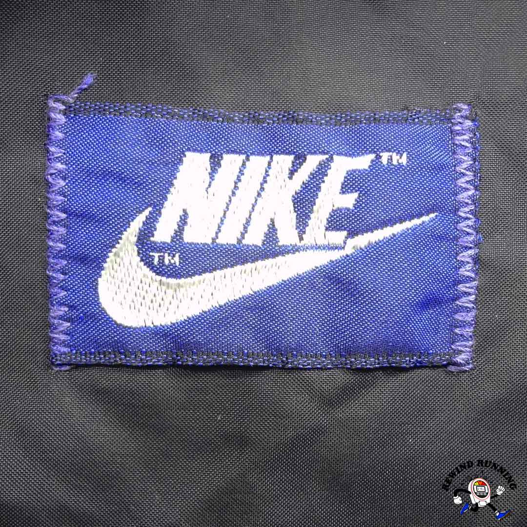 Nike OG Vintage Men's Black Gray White 80s Track Jacket Nike Inside Blue Label Swoosh Logo.