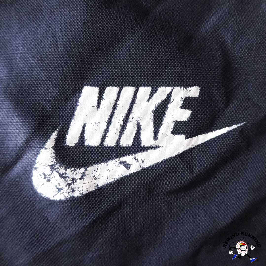 Nike OG Vintage Men's Black Gray White 80s Track Jacket Nike Distressed Logo Detail