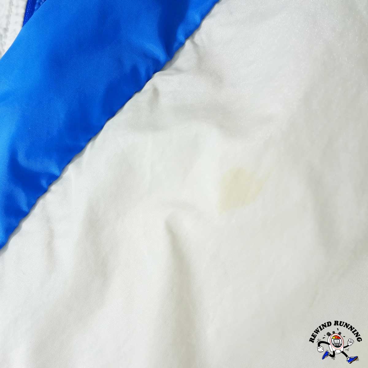 Nike Vintage 70s 80s Men's M Off-White Blue Windbreaker 70s 80s Zip Pullover Track Jacket