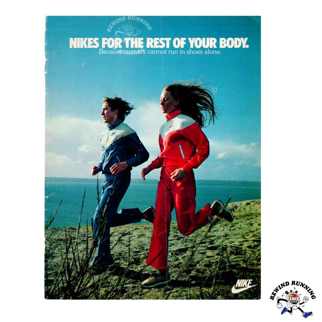 Nike Windrunner 1980 Running Track Suit & Shoes Windbreaker Vintage Print Ad