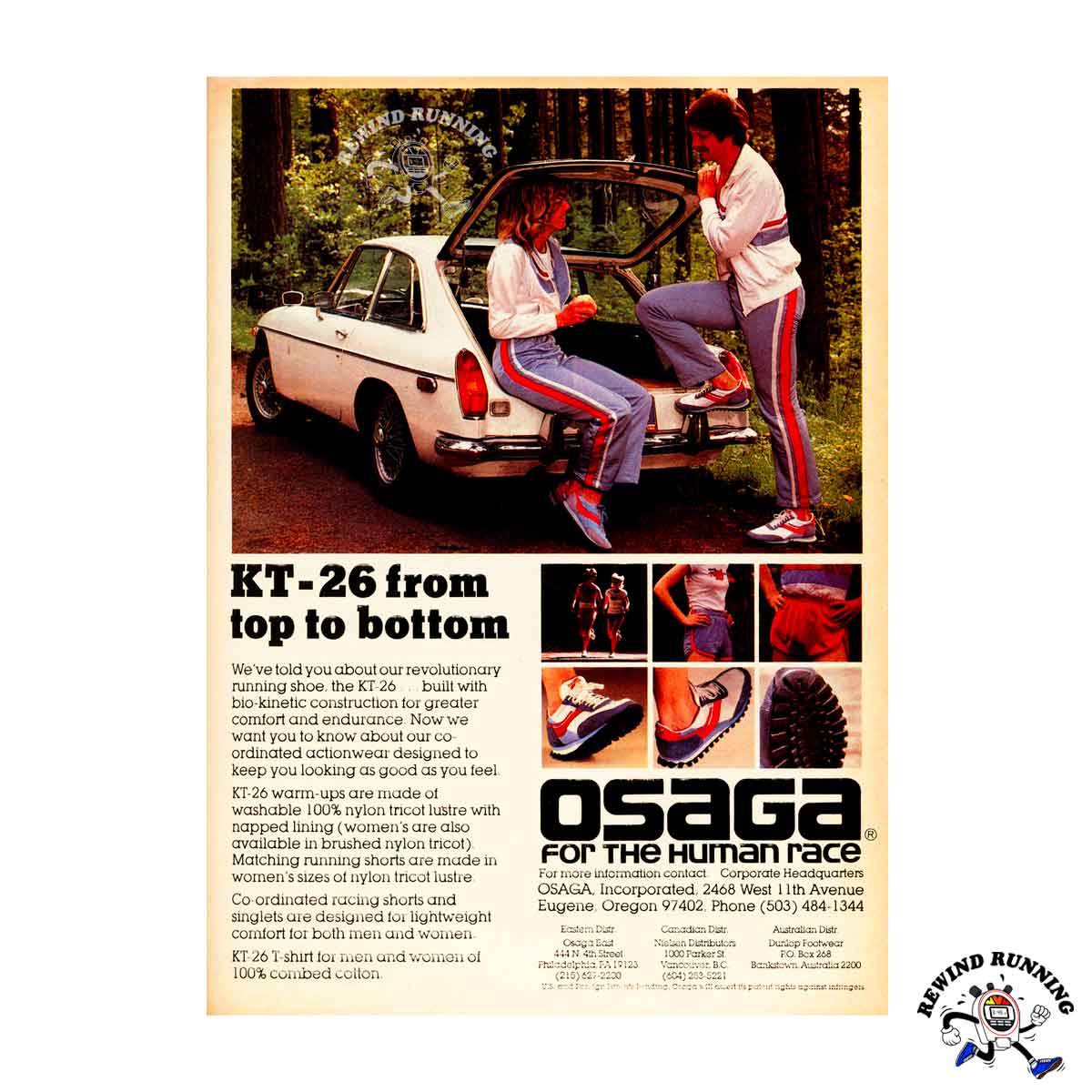 Osaga KT-26 Vintage 1979 Running Shoes Sneakers Print Ad