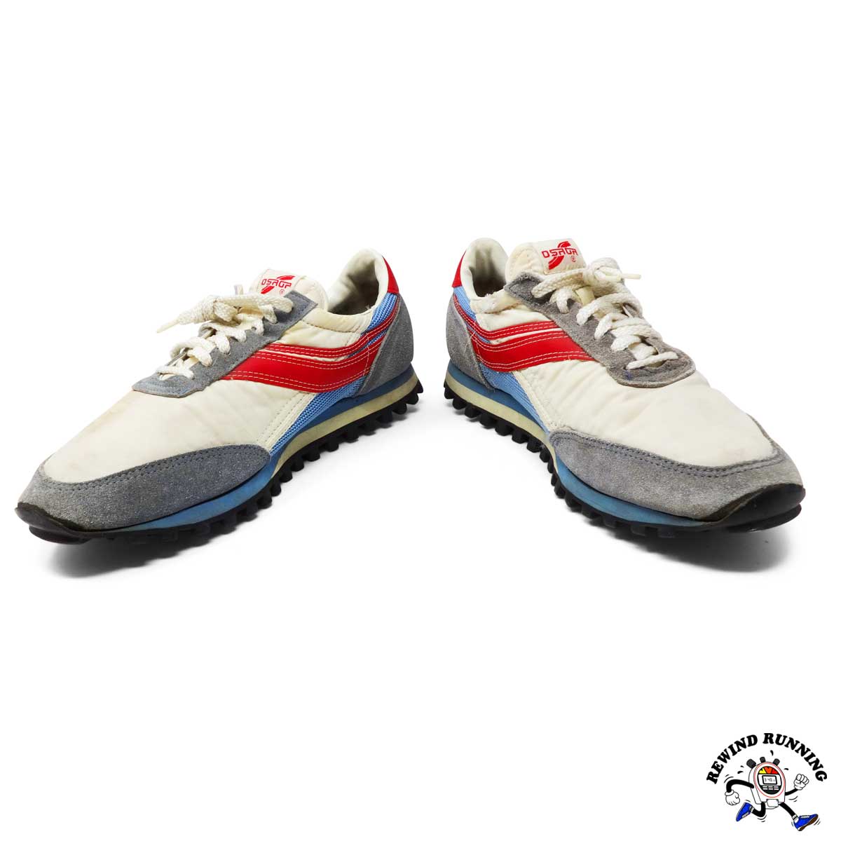 Osaga KT-26 Vintage Red White Blue 70s 80s Sneakers Running Shoes Men's Size 11