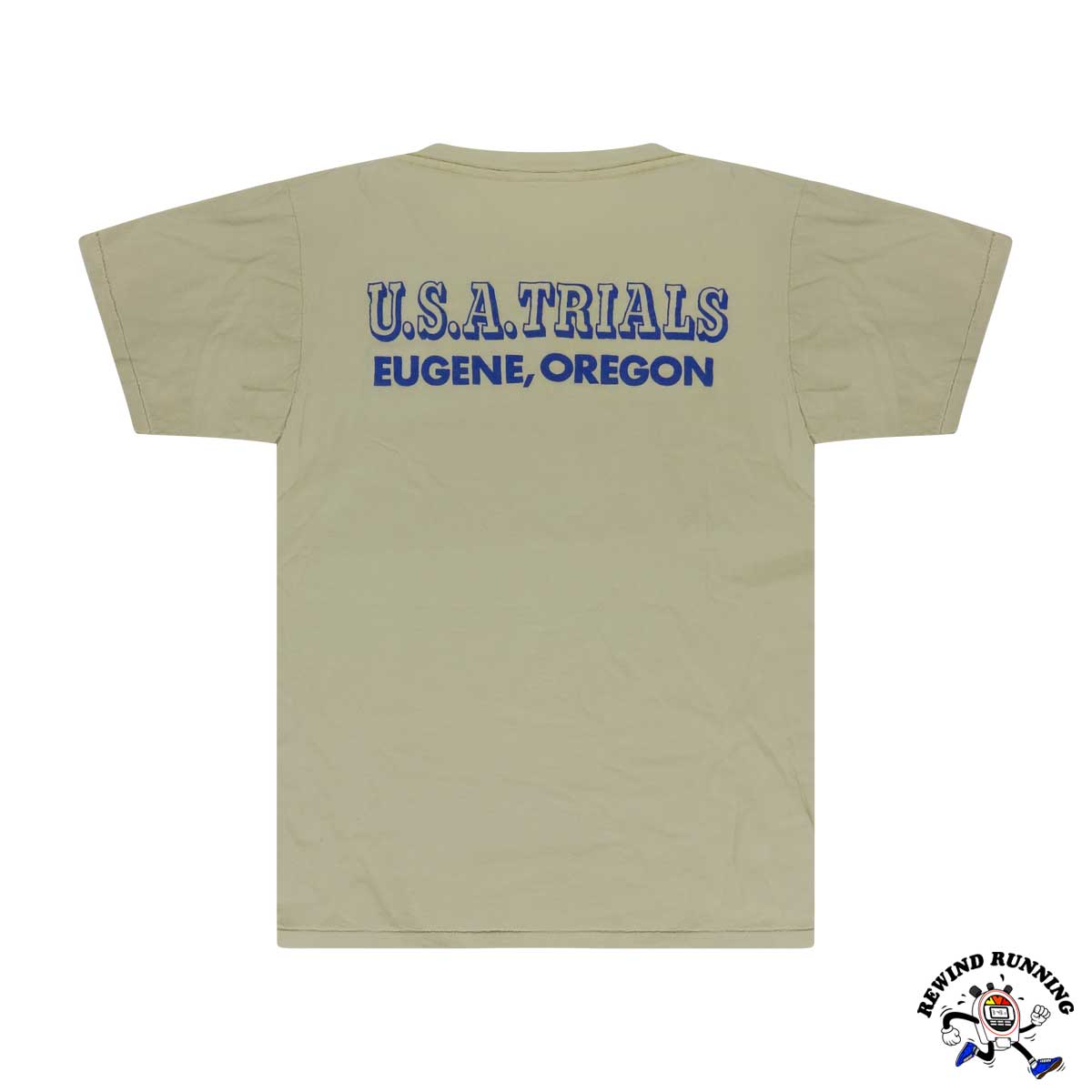 Vintage 1980 Osaga Logo U.S.A. Track and Field Trials T-Shirt, Eugene, Oregon - back side