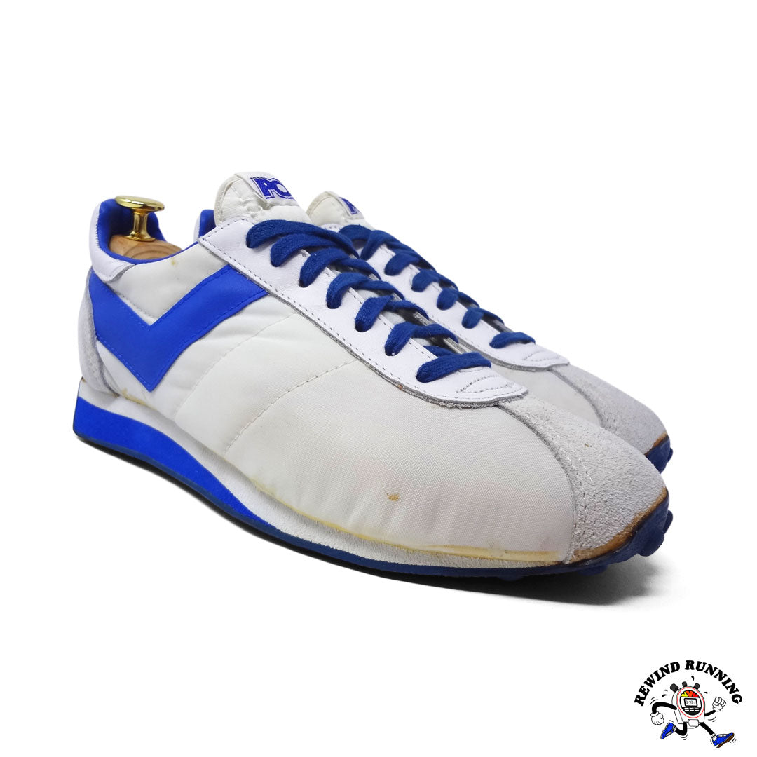 PONY Runner 70s Vintage Men's White Blue Running Shoes Sneakers