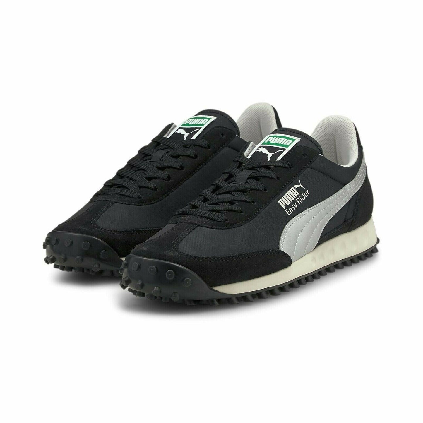 Puma Men's New Easy Rider II Tecno Shoes Sneakers Black Marshmallow 381027-02 Size 11