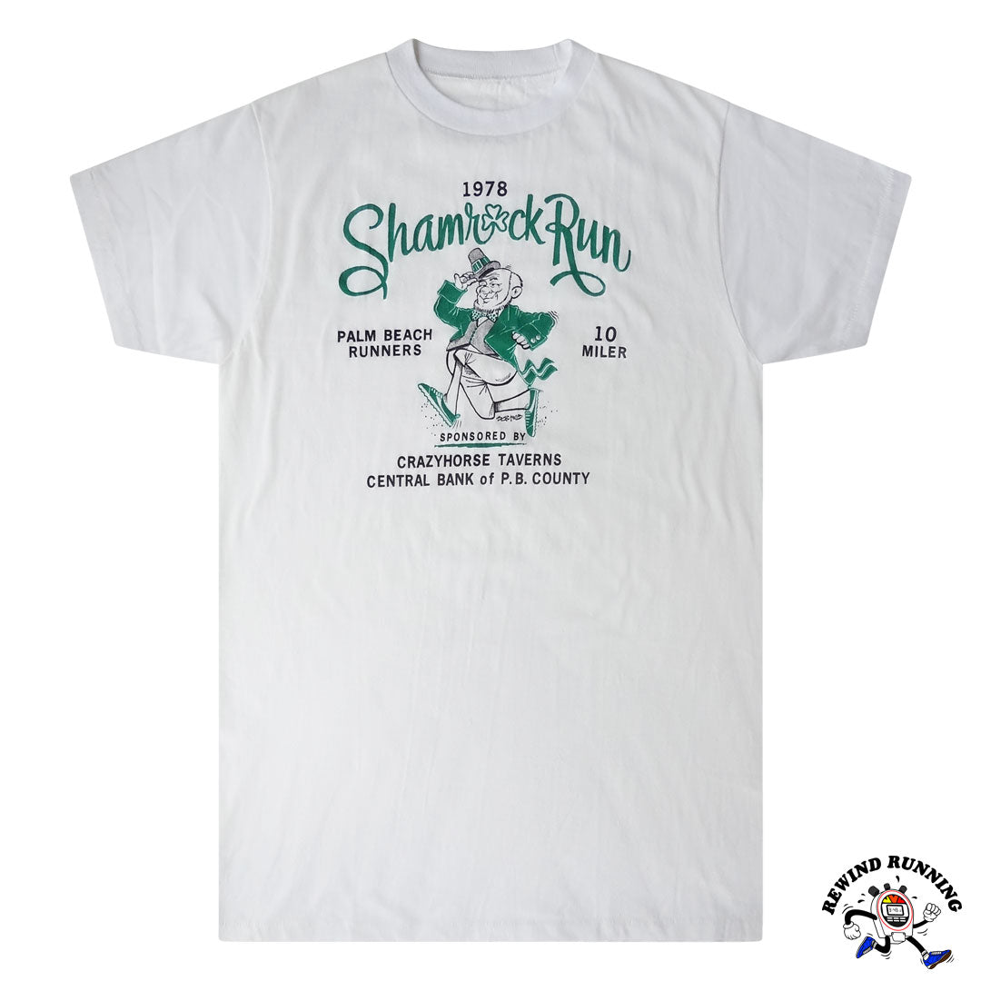 Shamrock Run 1978 Palm Beach Runners Leprechaun 70s Men's T-Shirt St Patrick’s Day Medium