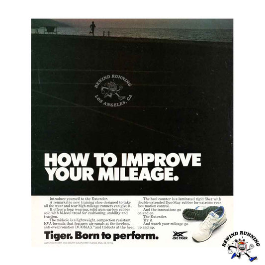 Asics Tiger Extender 1984 Men's Vintage Running Shoes 80s Sneakers Print Ad