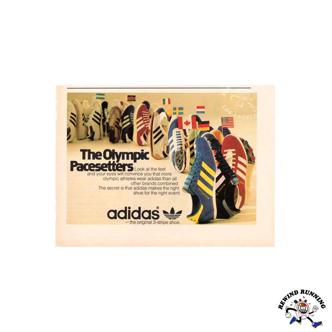 adidas Olympic Pacesetters 1976 Vintage Running Shoes Sneaker Print Ad Rewind Running adidas Olympic Pacesetters 1976 Vintage Running Shoes Sneaker Print Ad Rewind Running