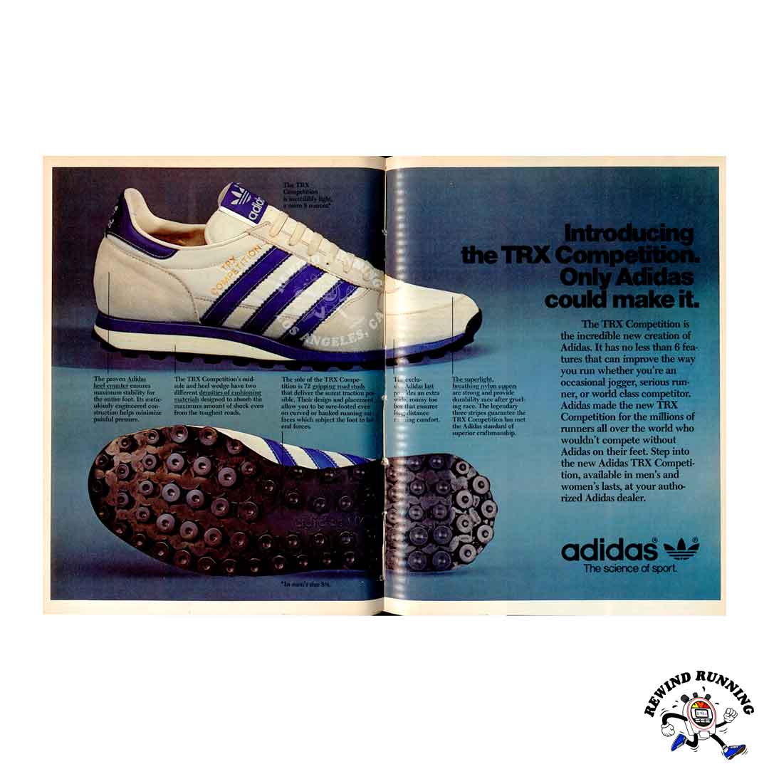 adidas TRX Competition 1978 Vintage Running Shoes 70s Sneakers Print A Rewind Running adidas TRX Competition 1978 Vintage Running Shoes 70s Sneakers Print A Rewind Running
