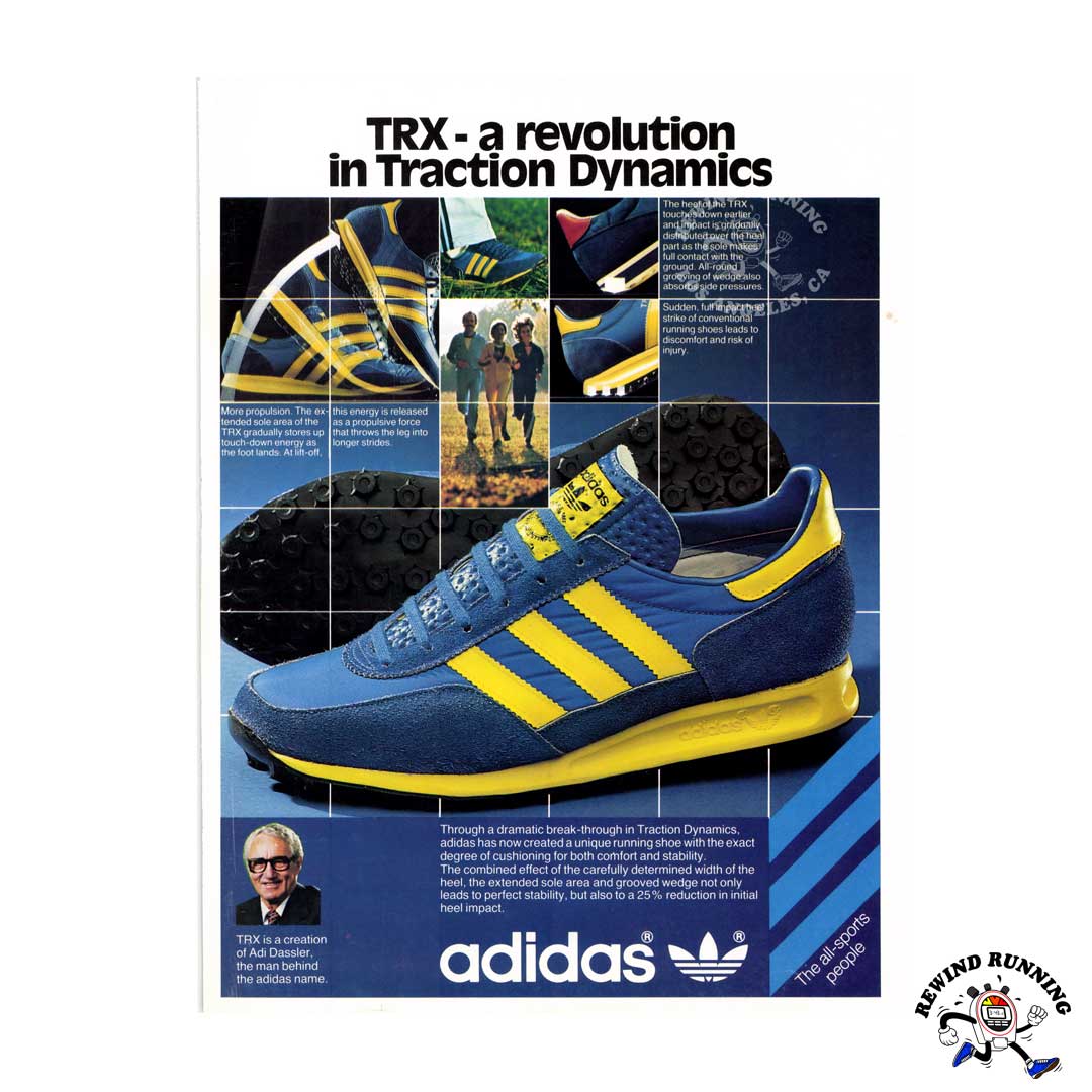 adidas TRX 1978 Vintage Running Shoes 70s Sneakers Print Ad