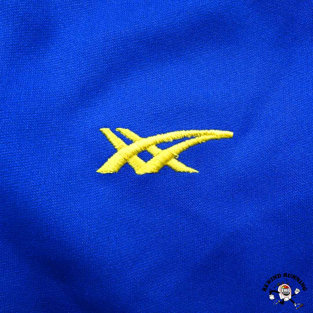 Asics Tiger Vintage 70s 80s Blue Yellow Striped Men's Track Jacket Medium NOS NWT A-8141S