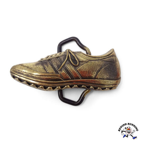 adidas Style Vintage Running Shoe Belt Buckle 1978 Made in USA by BTS Brass