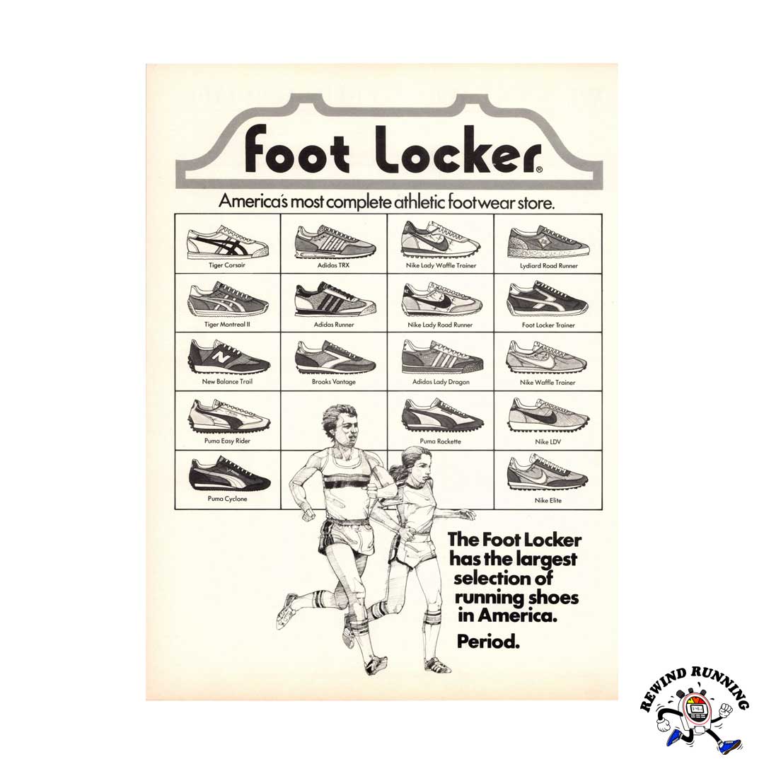 Europa Admitir Pendiente Foot Locker 1978 vintage sneaker print ad featuring Nike, New Balance, –  Rewind Running™
