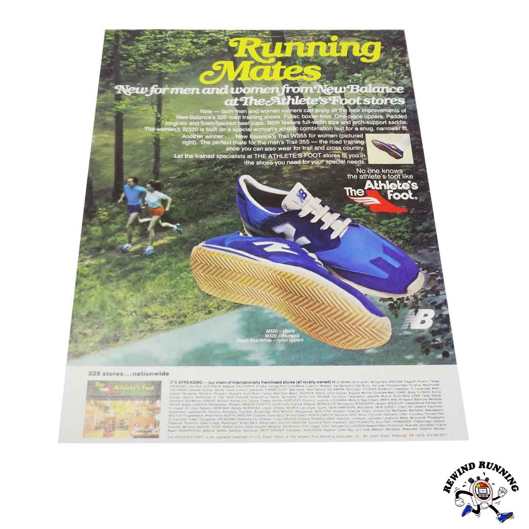 New Balance 320 The Athlete’s Foot 1970s ‘Running Mates’ vintage sneaker ad