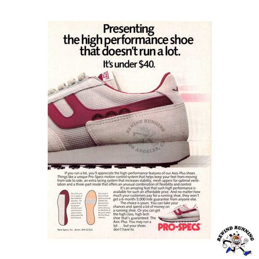 Pro-Specs Axis-Plus 1983 vintage sneaker ad