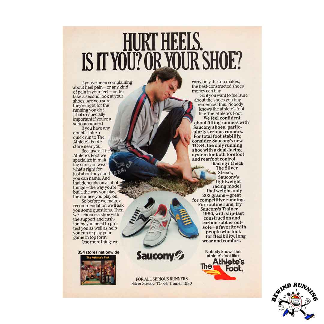 Saucony Silver Streak, TC-84 and Trainer 1980 vintage sneaker ad by Th â Rewind Runningâ¢