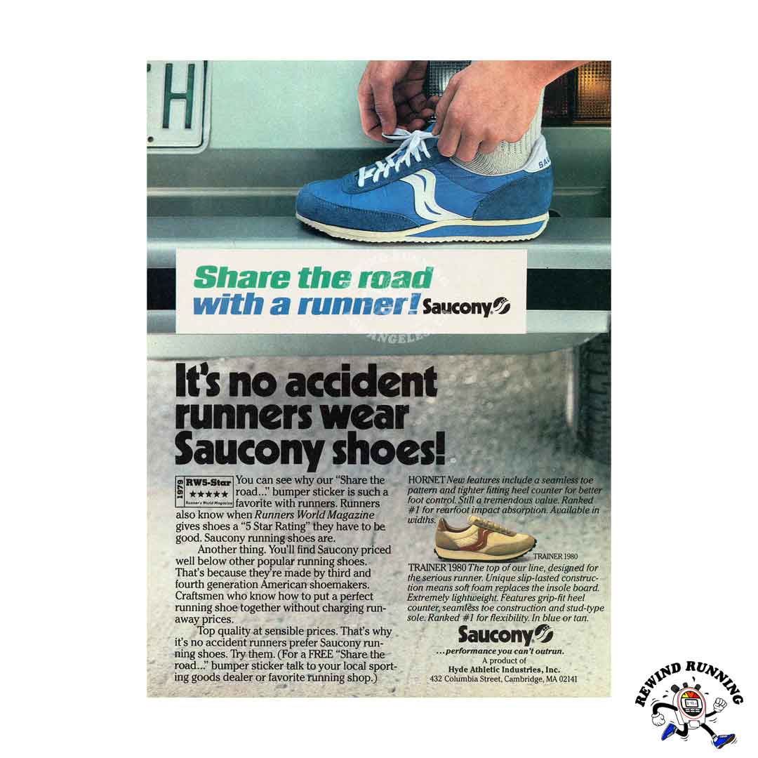 Saucony Silver Streak, TC-84 and Trainer 1980 vintage sneaker ad