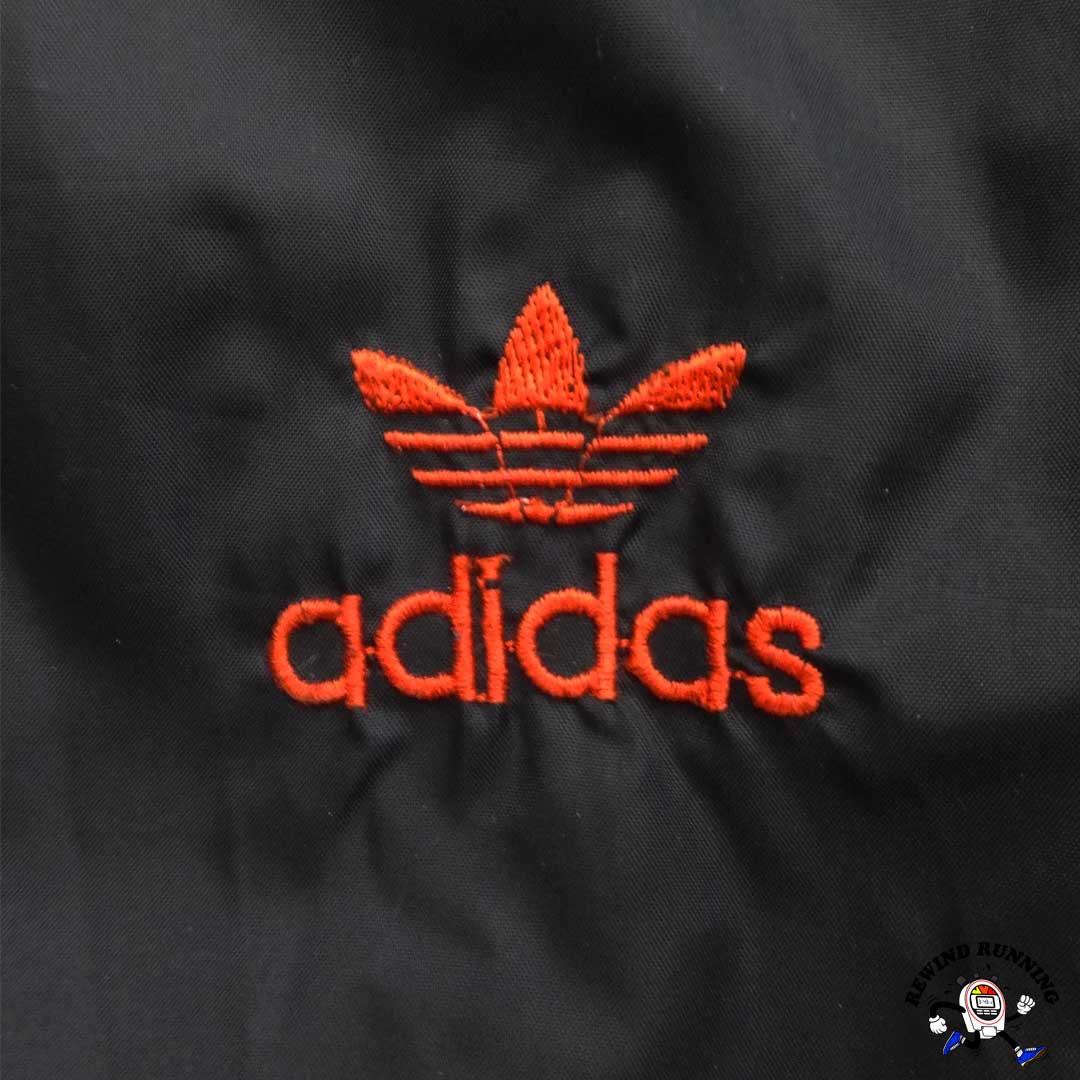 Adidas Vintage 70s 80s Men's M Trefoil Track Jacket Black Orange Zip Descente Logo