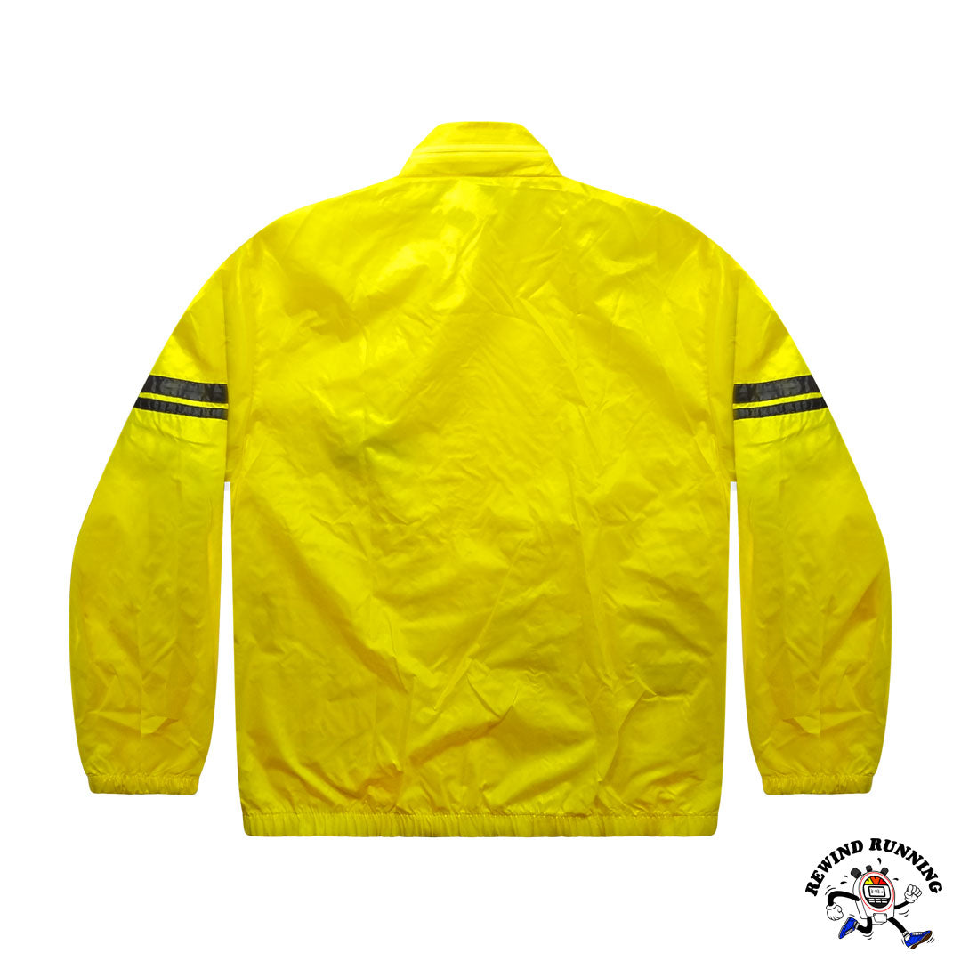 Asics Tiger Vintage 70s 80s Yellow and Black Striped Men's Windbreaker Track Jacket back