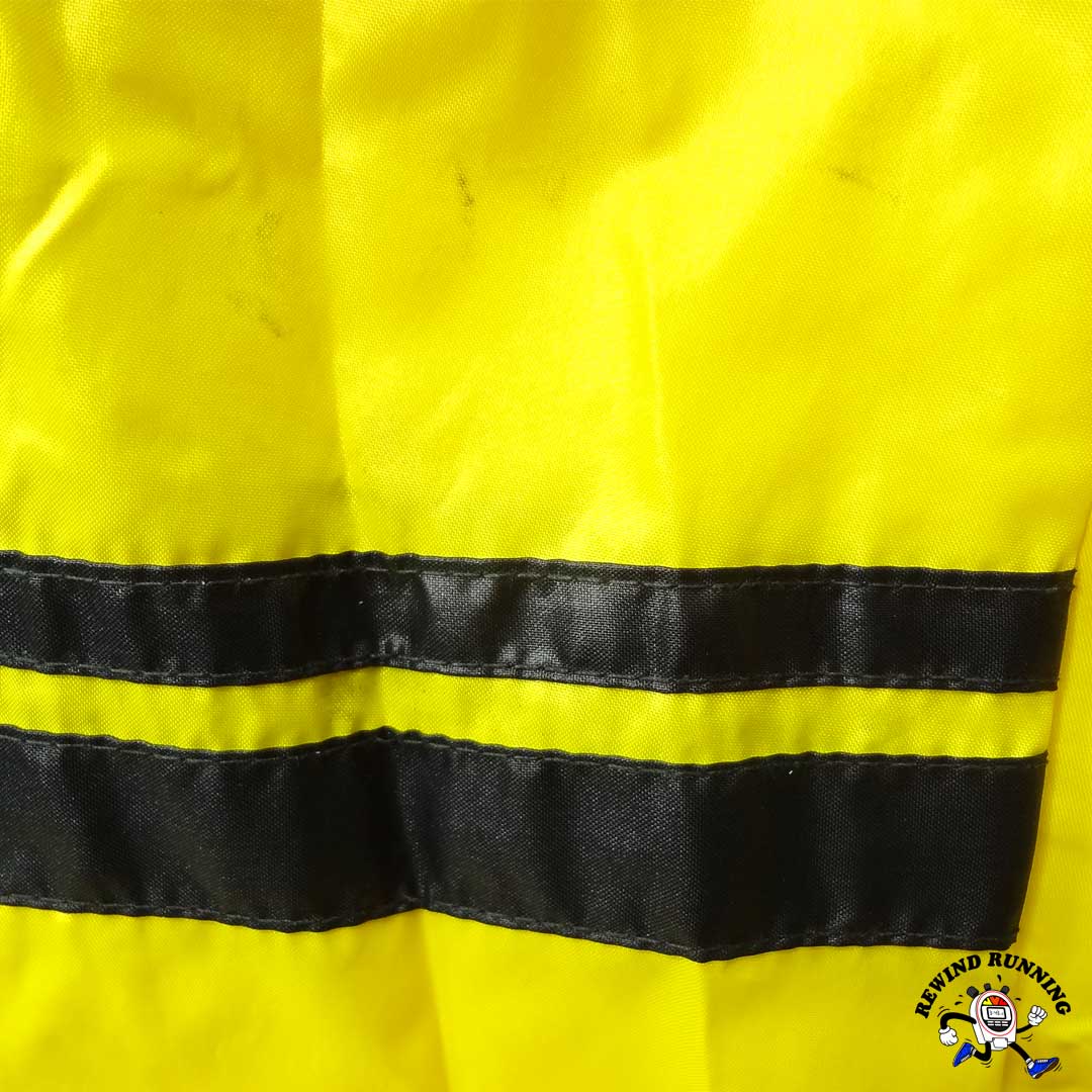 Asics Tiger Vintage 70s 80s Yellow and Black Striped Men's Windbreaker Track Jacket
