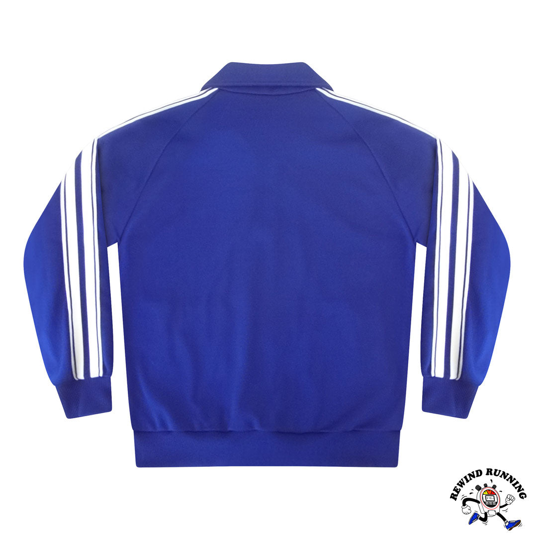 Asics Tiger Vintage 70s 80s Blue and White Striped Track Jacket Back