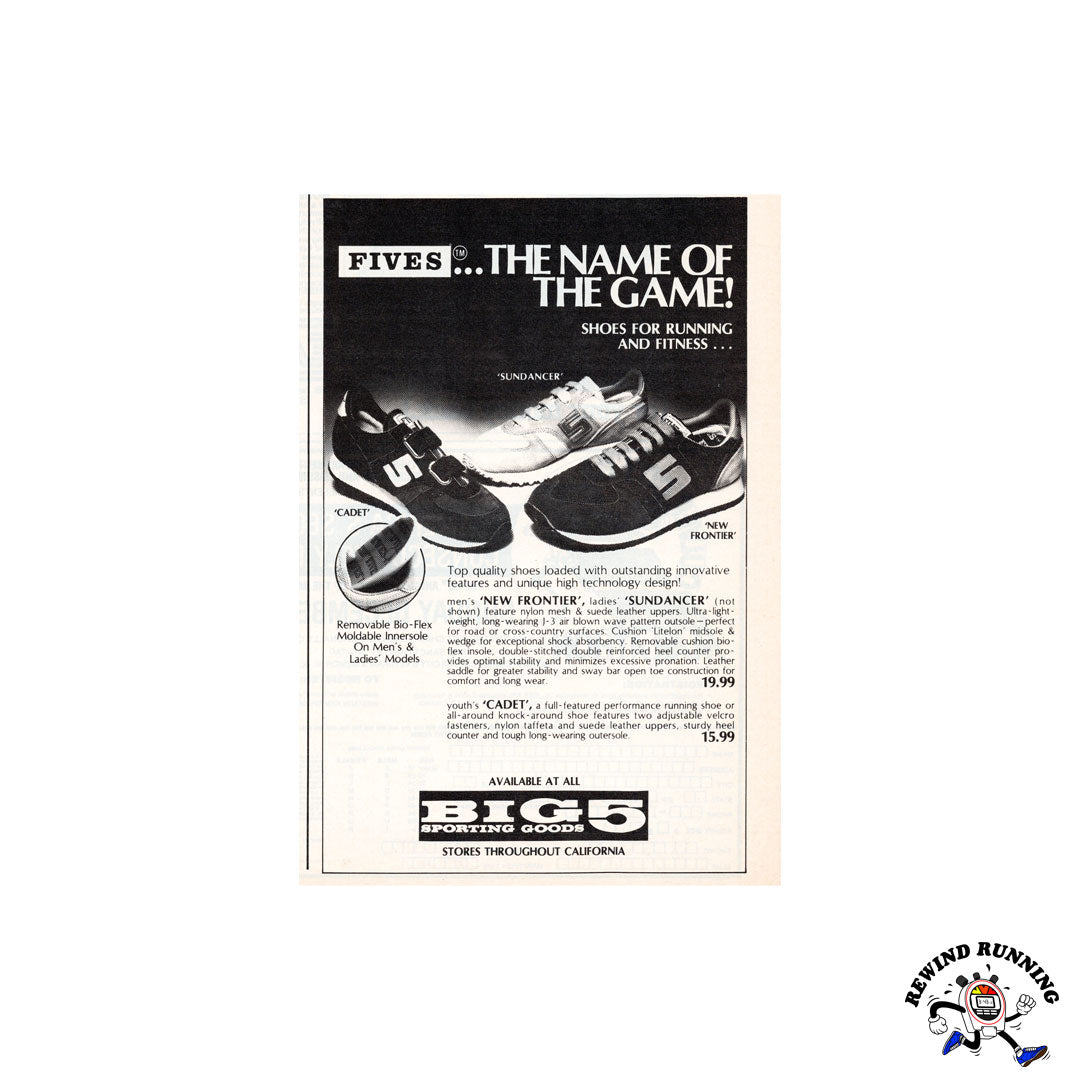 Big 5 Sporting Goods 'Fives' 1983 vintage sneaker ad