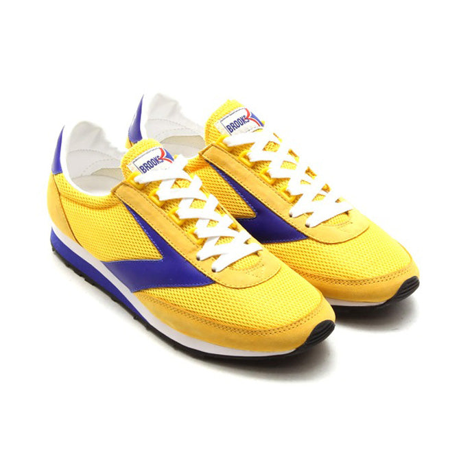 Brooks Heritage Vantage New Yellow Blue Retro Running Shoes Men's Sneakers Size 12 110165-1D-741
