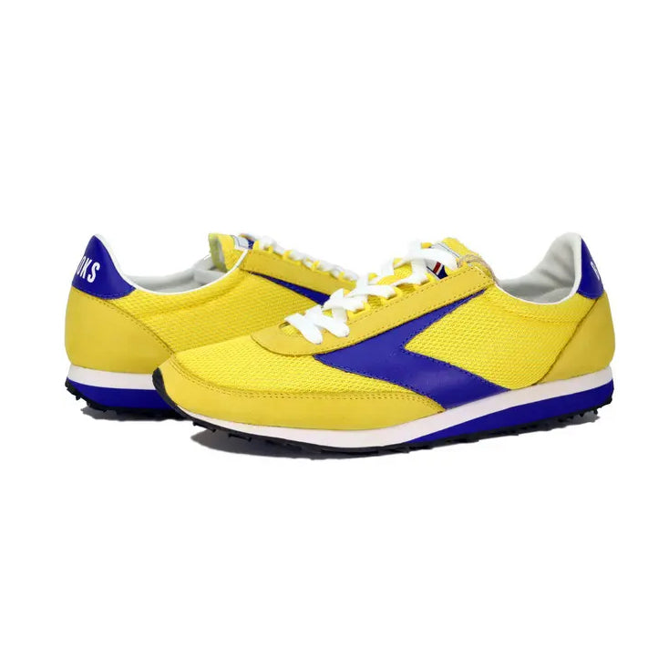 Brooks Heritage Vantage New Yellow Blue Retro Running Shoes Men's Sneakers Size 12 110165-1D-741