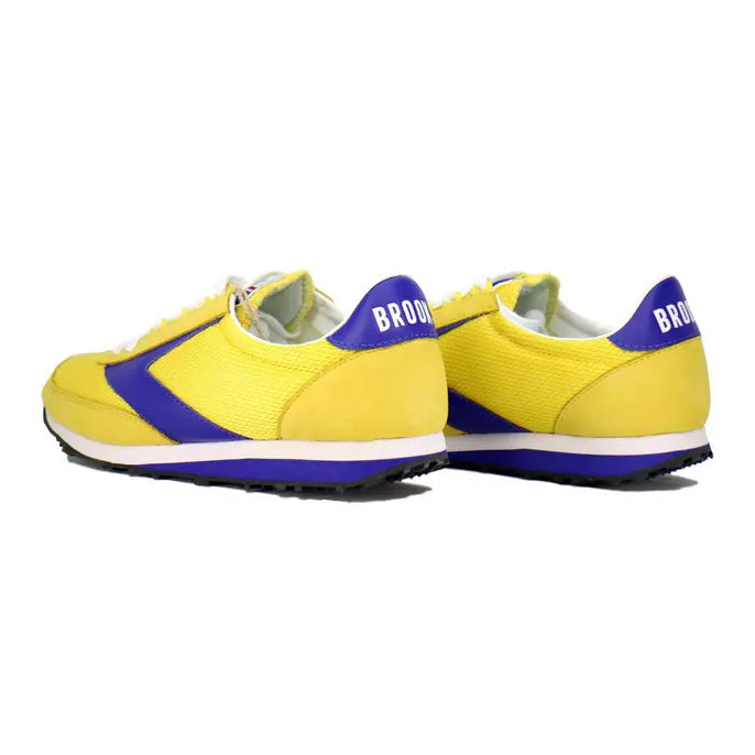 Brooks Heritage Vantage New Yellow Blue Retro Running Shoes Men's Sneakers Size 12 110165-1D-741