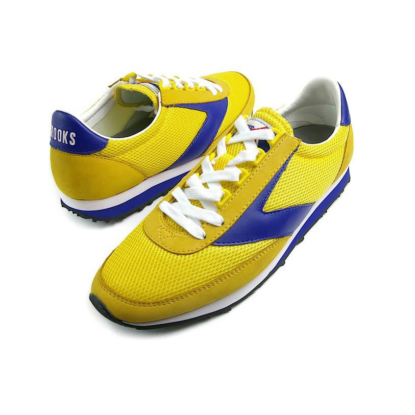 Brooks Heritage Vantage New Yellow Blue Retro Running Shoes Men's Sneakers Size 12 110165-1D-741