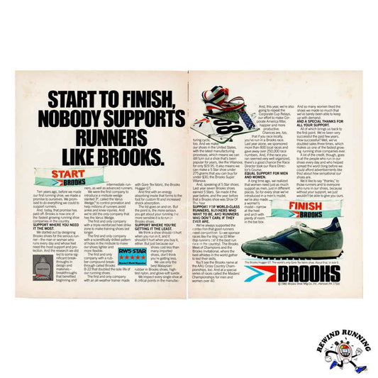Brooks Hugger GT 1980 vintage sneakers running shoes print ad