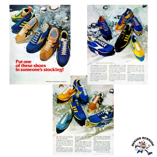 Christmas Vintage 1977 Sneaker Buyers Guide Running Shoe Print Ad featuring Nike, adidas and more 70s sneakers