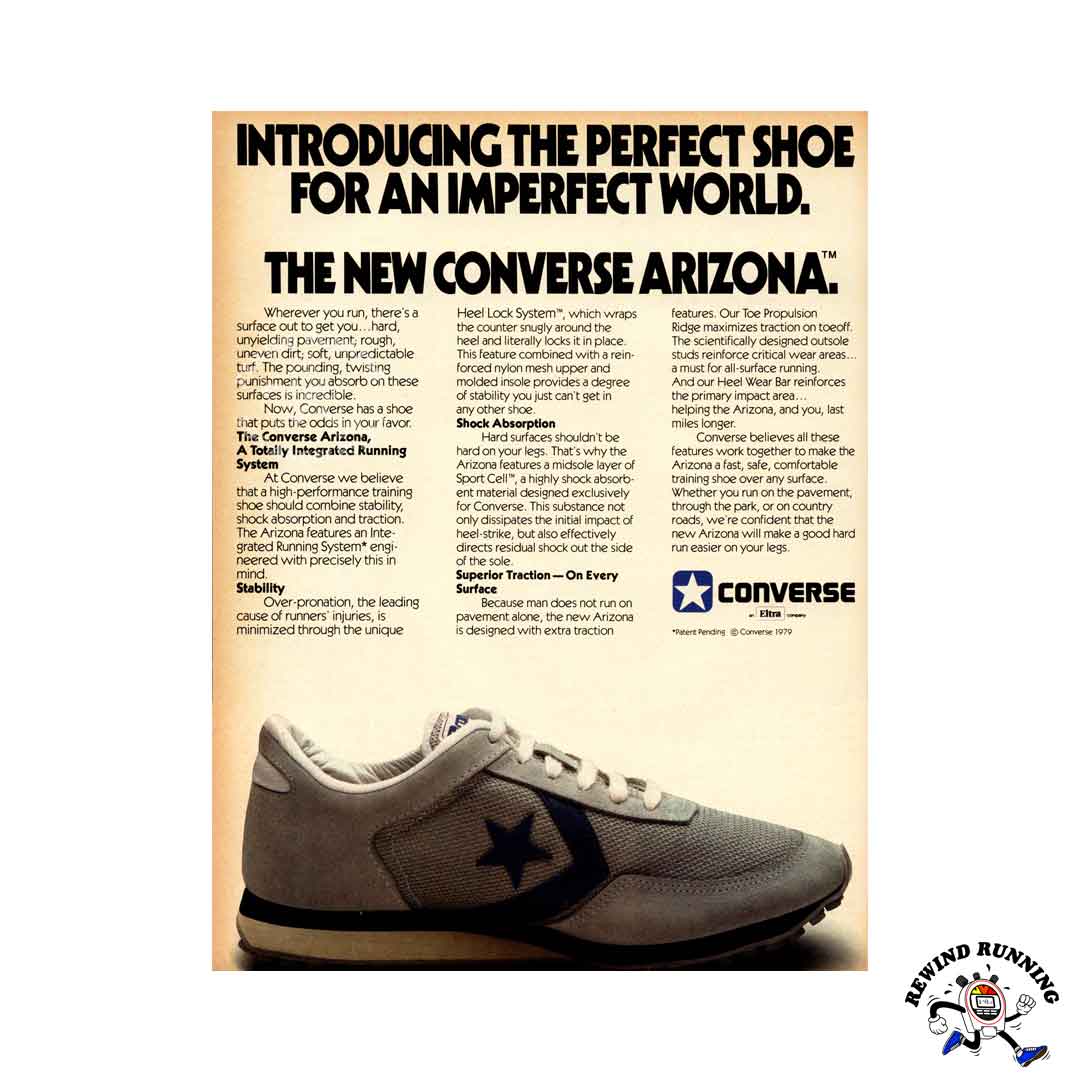 Converse Arizona vintage running shoes 1980 sneaker print ad