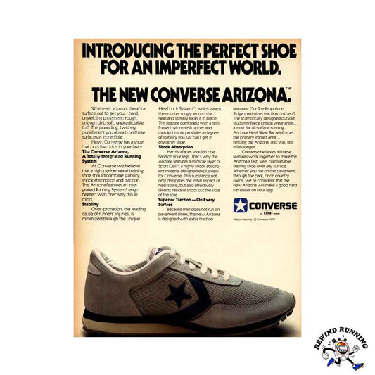 Converse Arizona vintage running shoes 1980 sneaker print ad