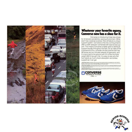 Converse World Class vintage running shoes in a 1978 print ad