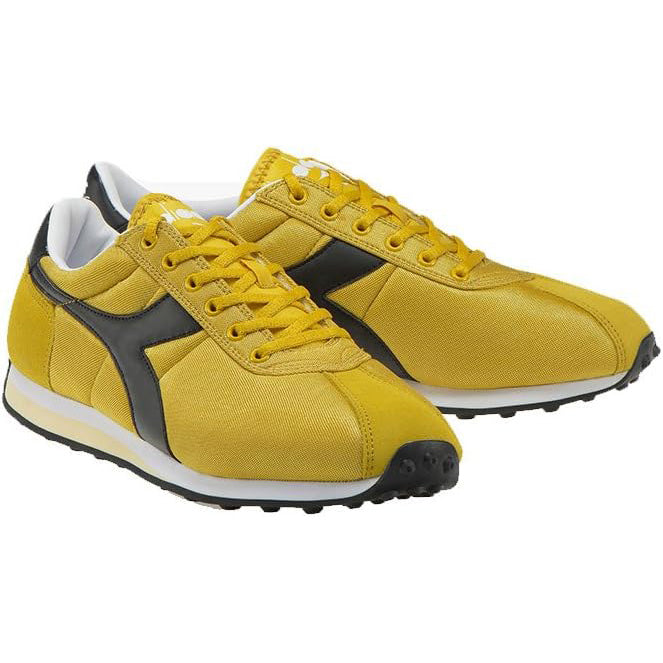 Diadora Sirio 1970s Style Retro Men's Sneakers Running Shoes Yellow Black Size 10.5