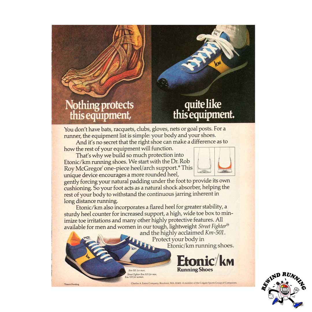 Saucony Again Trainer 1980 & Etonic Street Fighter KM vintage sneakers ad