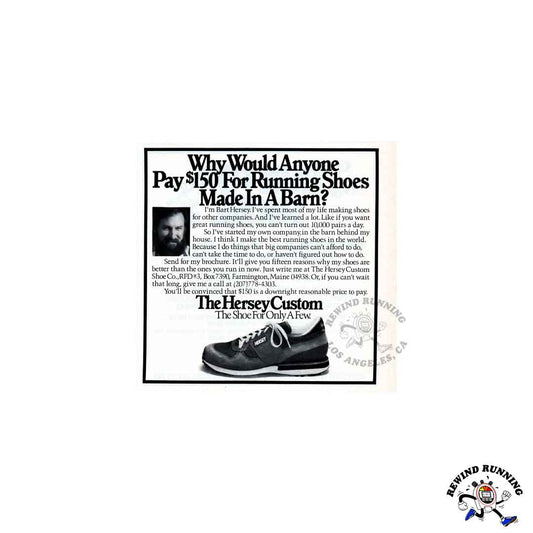 Hersey Running Shoes 1983 Vintage Sneaker Print Ad