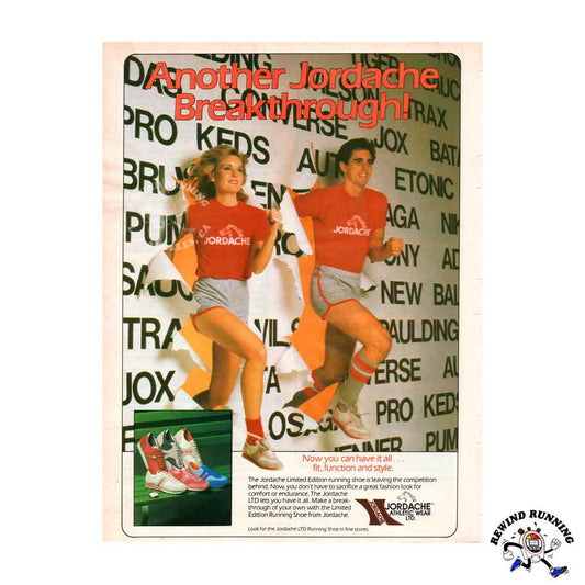 Jordache Limited Edition Running Shoe 1981 Vintage Sneaker Print Ad