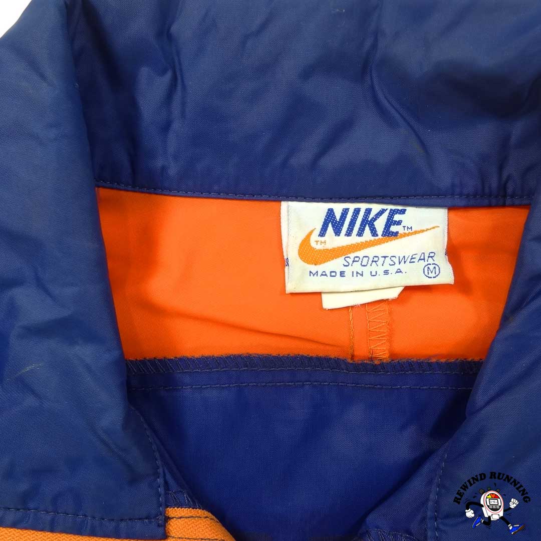 Nike Vintage Men's M 'Orange Tag' Blue Orange Windbreaker
