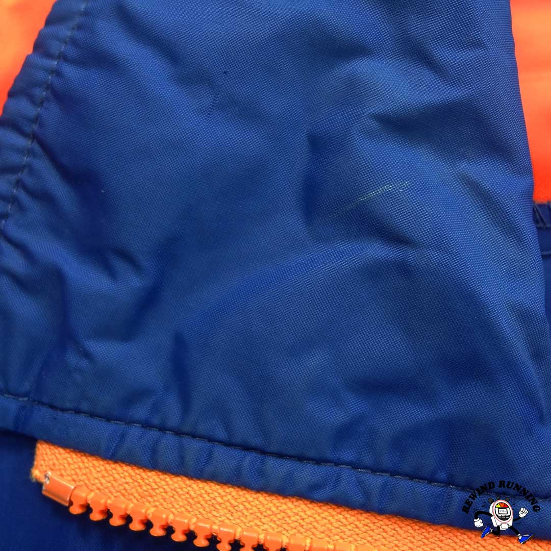Nike Vintage Men's M 'Orange Tag' Blue Orange Windbreaker 70s 80s Zip Pullover Track Jacket